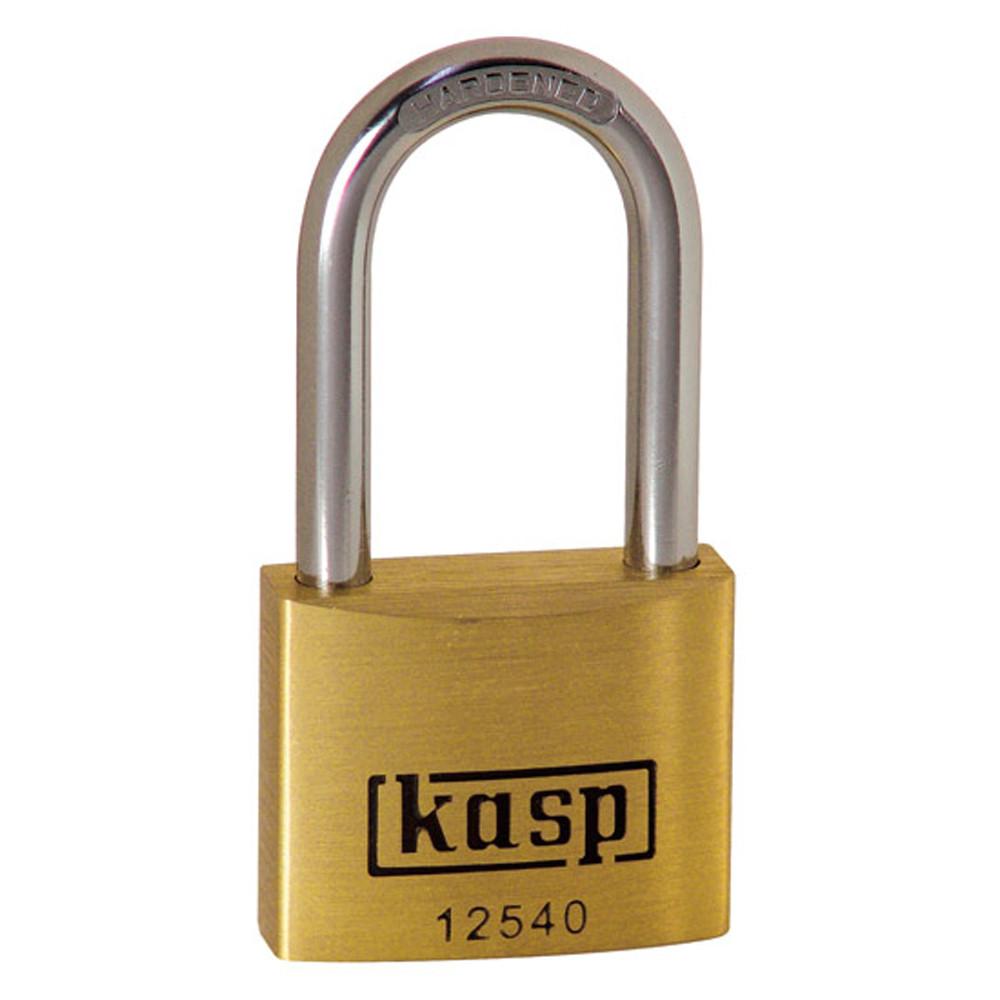 KASP HIGH SECURITY PREMIUM BRASS PADLOCK - LONG SHACKLE - K12540L40D