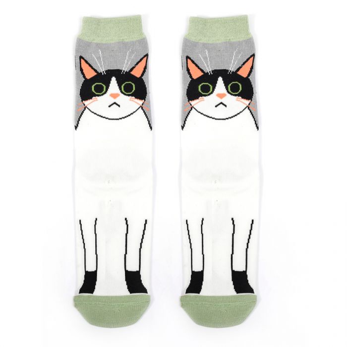 Miss Sparrow  Kitty Cat Socks Grey