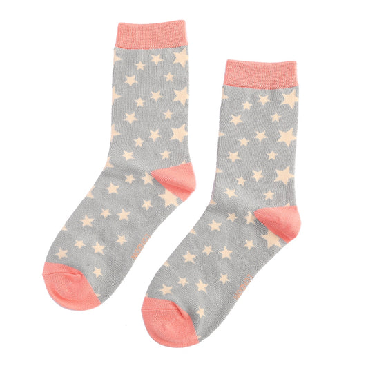 Miss Sparrow Stars Socks Grey