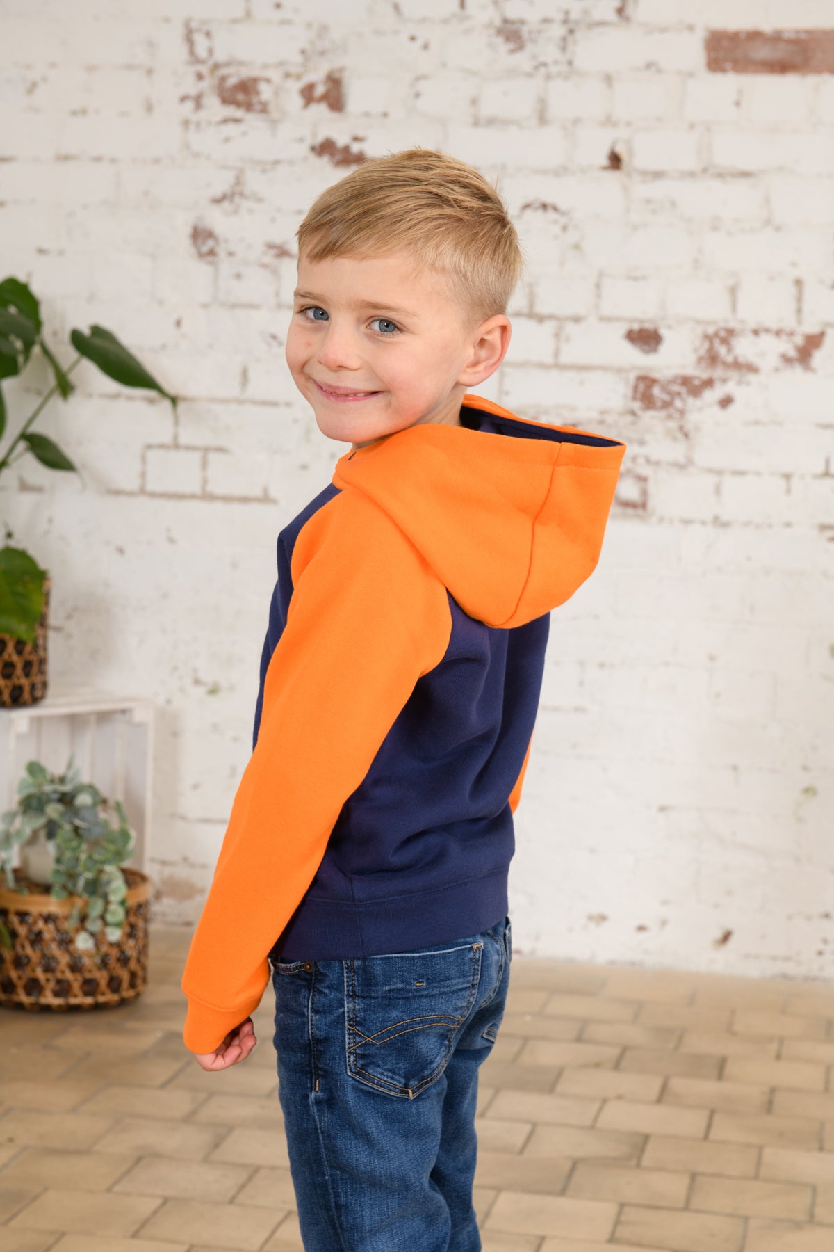 Boys hot sale orange hoodie