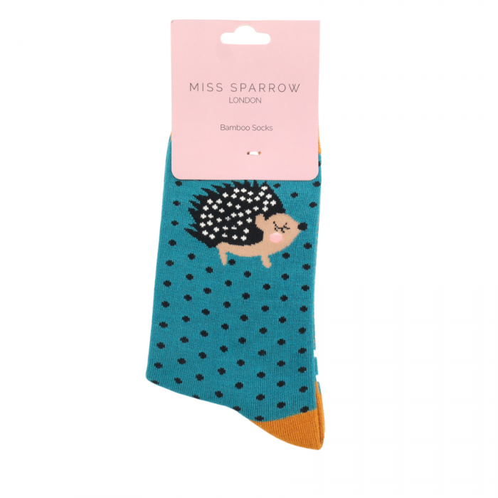 Miss Sparrow  Little Hedgehogs Socks Turquoise